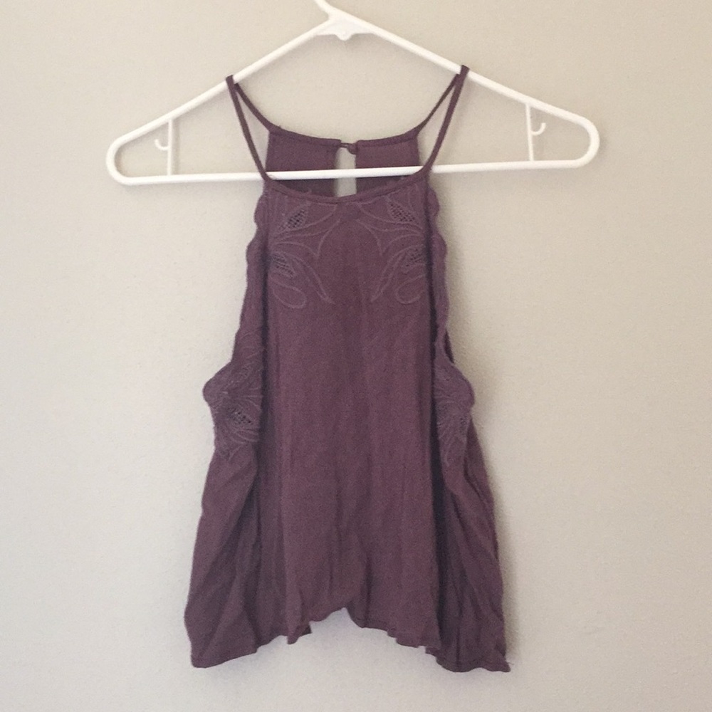 Purple cropped tank